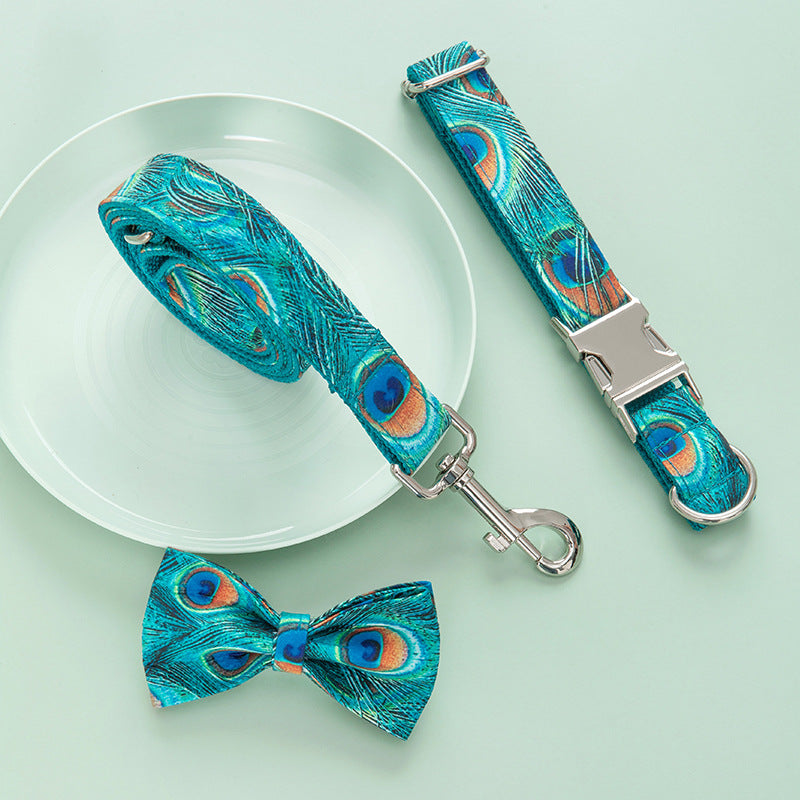 For Dog Collar Popular Pet Leash Dog Bow Set Medium-Sized Dog Pet Supplies