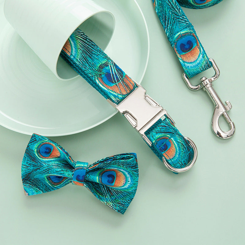 For Dog Collar Popular Pet Leash Dog Bow Set Medium-Sized Dog Pet Supplies