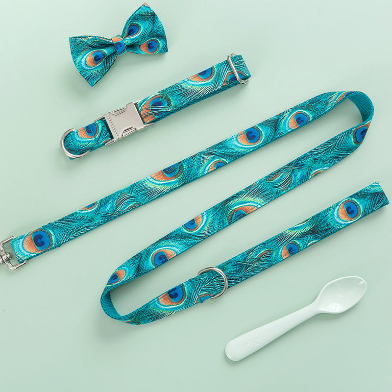 For Dog Collar Popular Pet Leash Dog Bow Set Medium-Sized Dog Pet Supplies