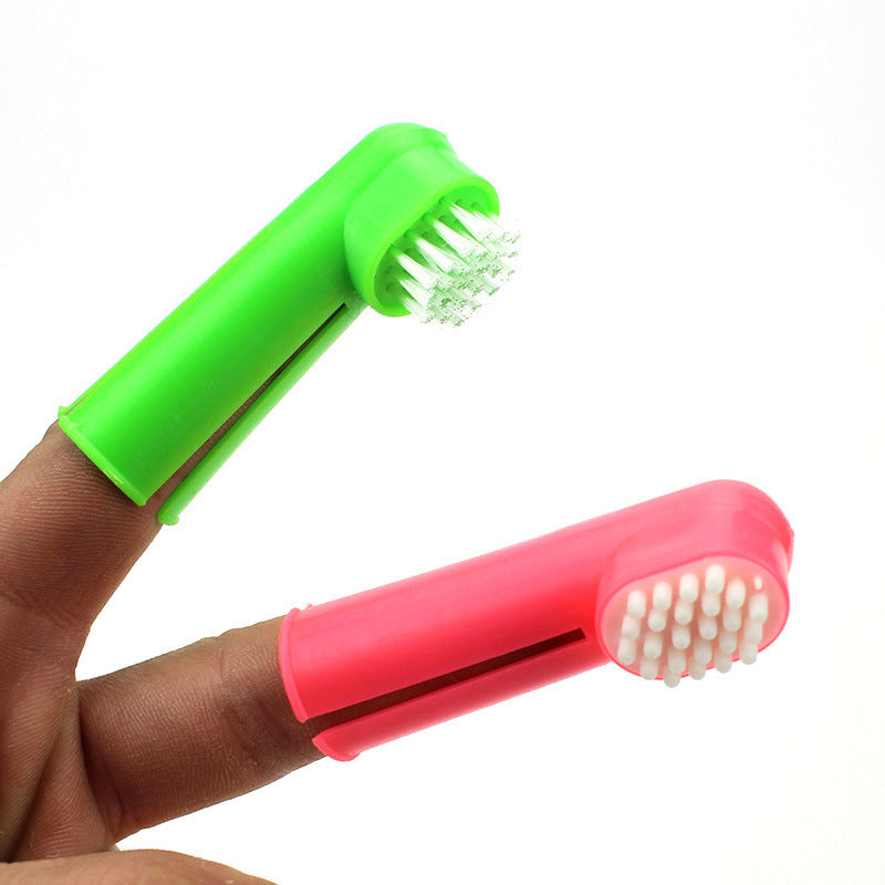 Pet Toothbrush Three-Piece Set, Double-Headed