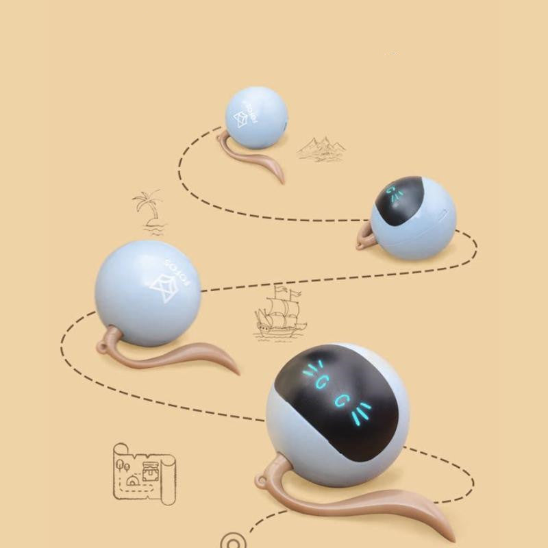 Interactive Colorful LED Rotating Pet Ball