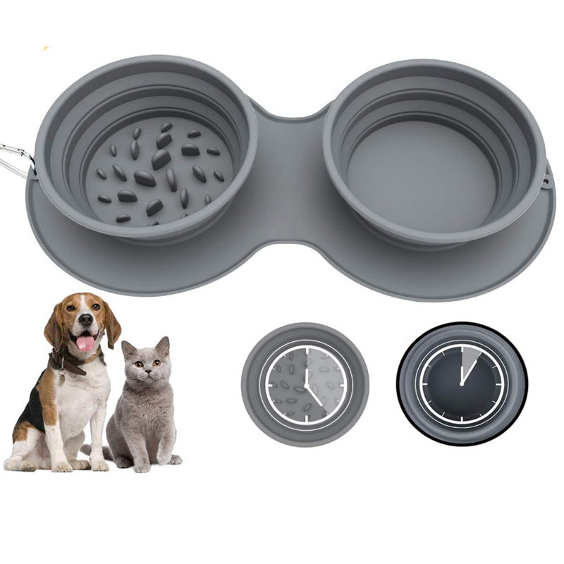 Silicone Foldable Slow Feed Dog Bowl