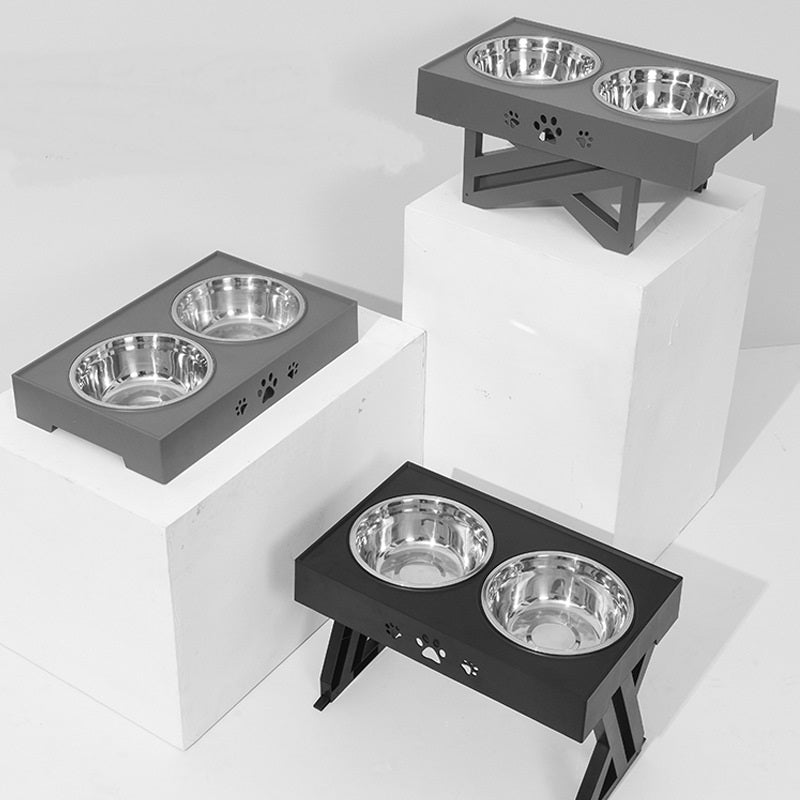 Adjustable Height Large Dog Food Bowl