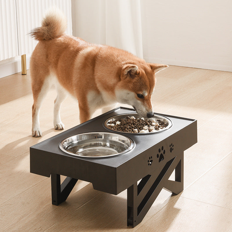 Adjustable Height Large Dog Food Bowl