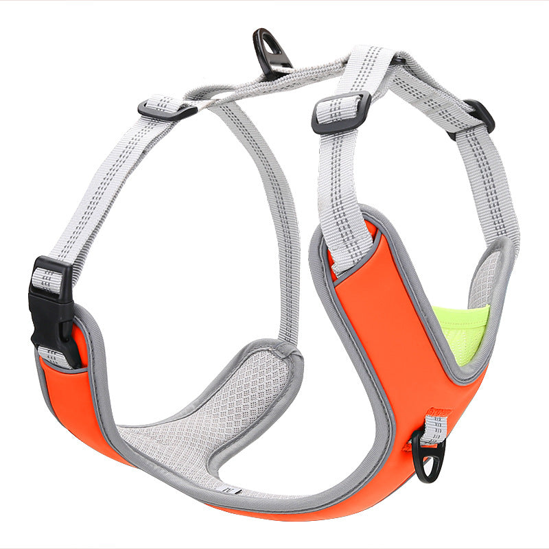 Chest Back Dog Breast Strap Adjustable Outdoor Trekking Big Dog Chest Back Leash
