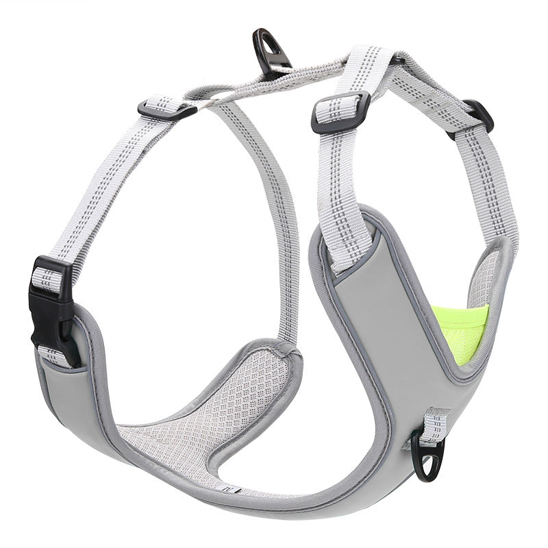 Chest Back Dog Breast Strap Adjustable Outdoor Trekking Big Dog Chest Back Leash