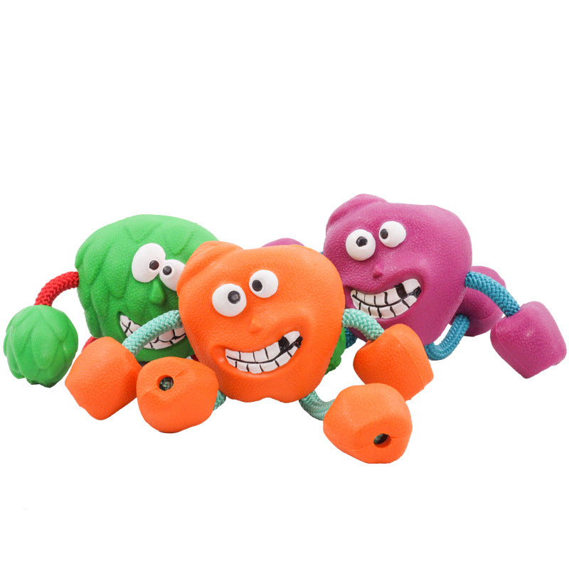 Milk-Flavored Rubber Sounding Dog Toy