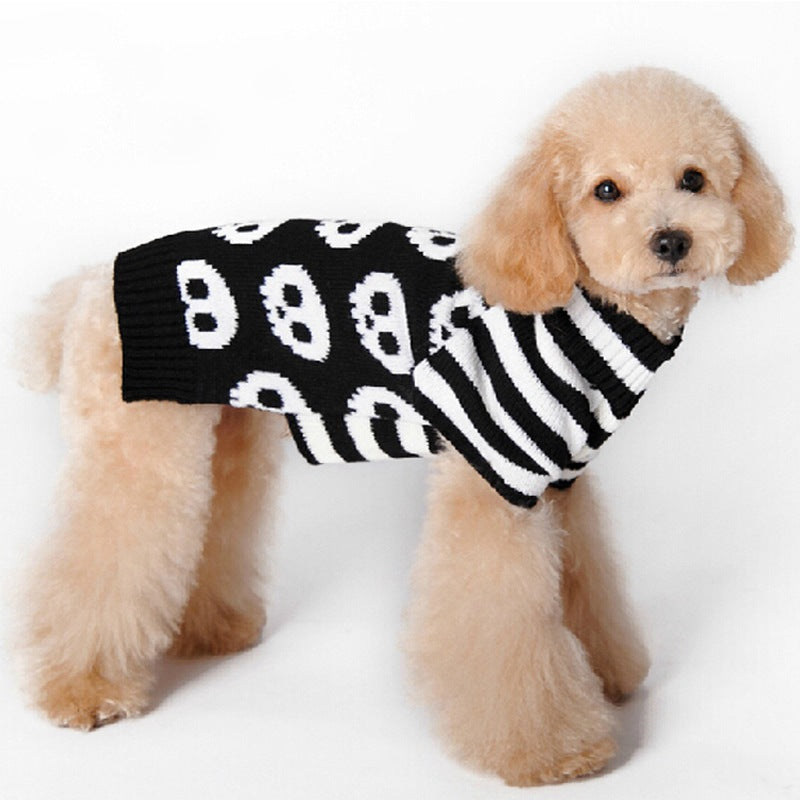 Skull Dog Halloween Sweater