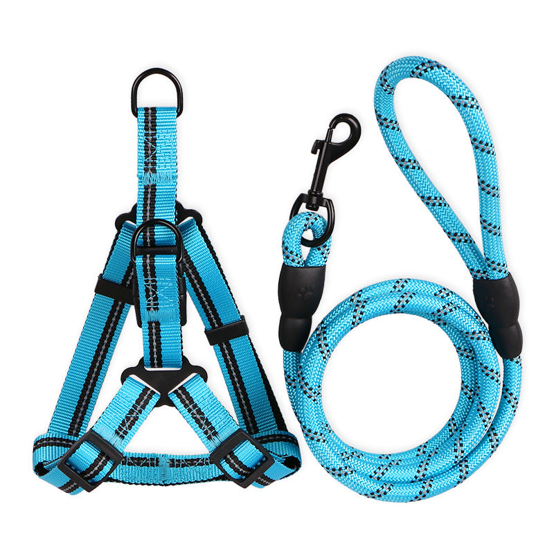Reflective Dog Chest Back Traction Rope
