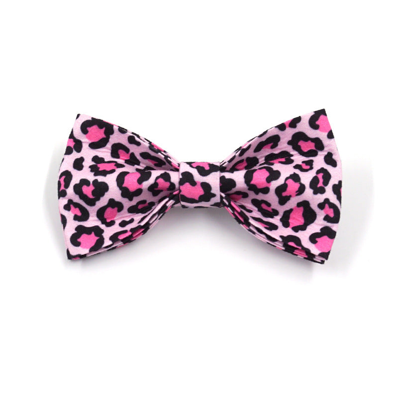 Pet Collar Bowknot Double-Layer Gentleman Dog Bowknot Engraved Dog Collar