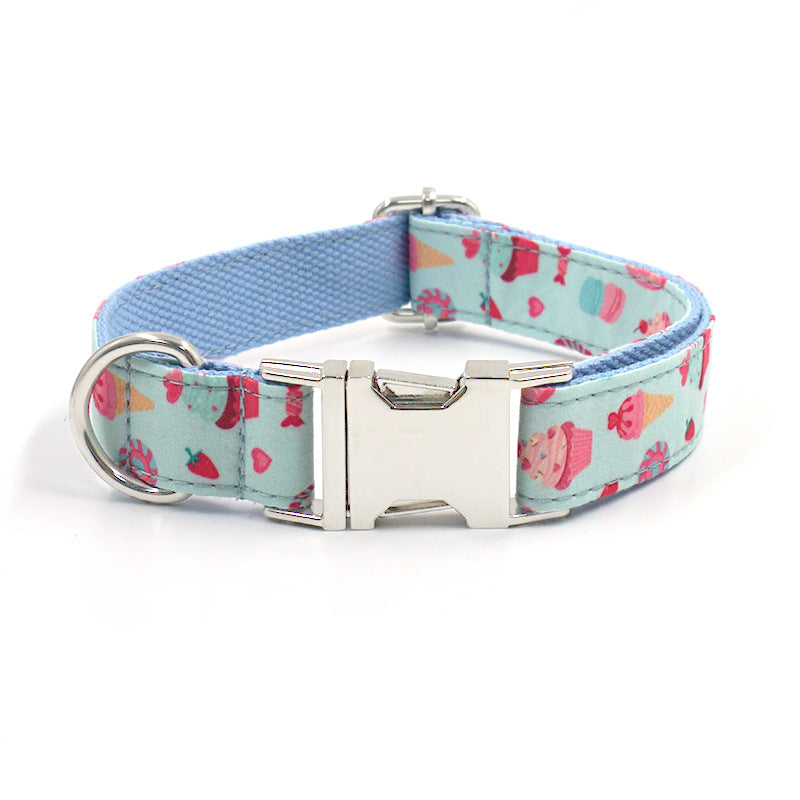 Lettering Pet Collar Leash Set Spot Large Dog Pet Dog Collar Leash Set Dog Walking Set