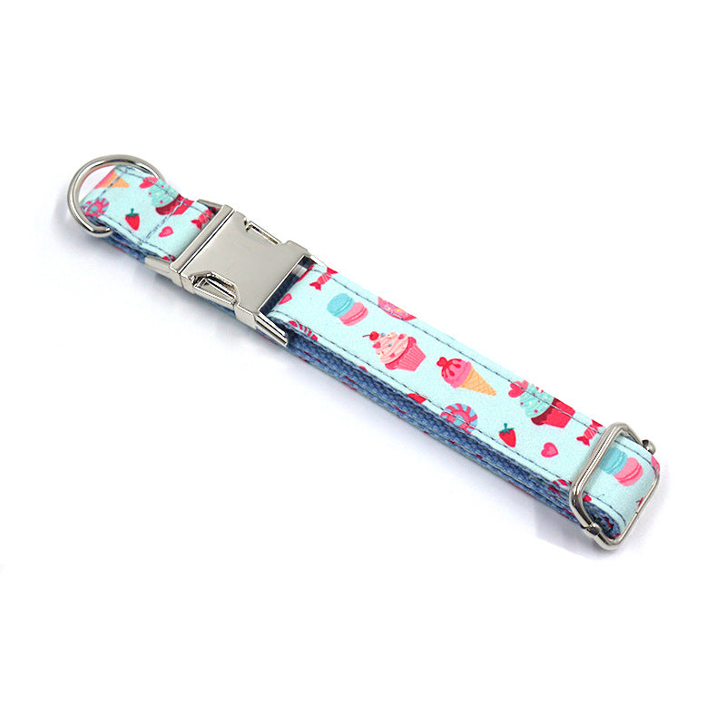 Macaron Pet Dog Collar Ice Cream Foreign Trade Amazon Pet Dog Chain