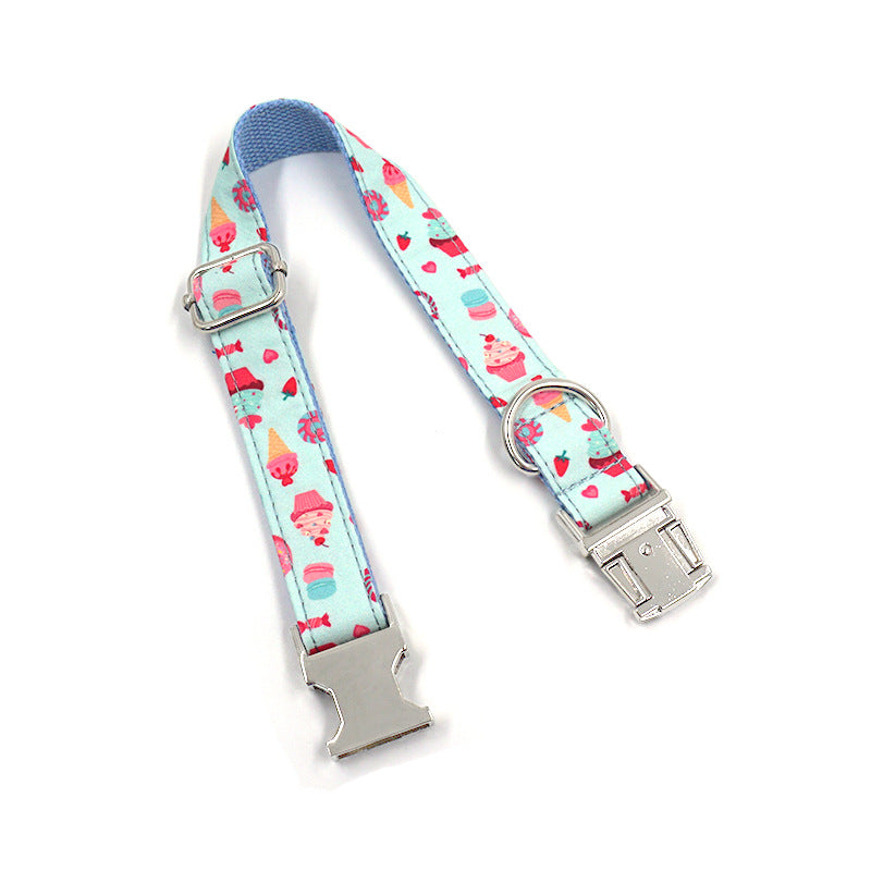 Macaron Pet Dog Collar Ice Cream Foreign Trade Amazon Pet Dog Chain