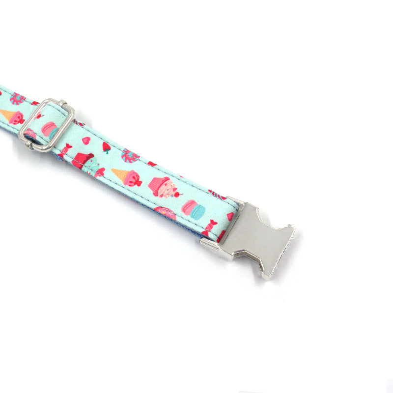 Macaron Pet Dog Collar Ice Cream Foreign Trade Amazon Pet Dog Chain
