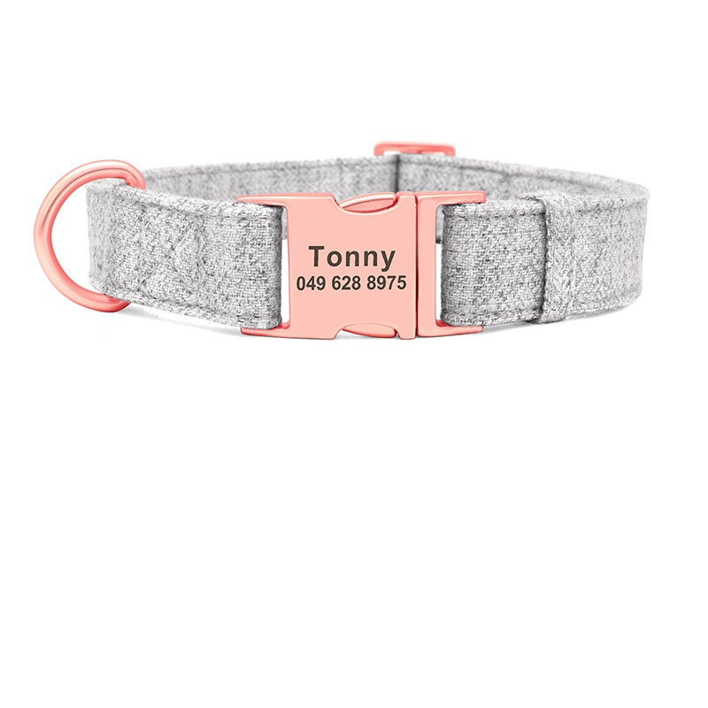 Pet Dog Collar Engraving Anti-Lost Traction Rope Supplies