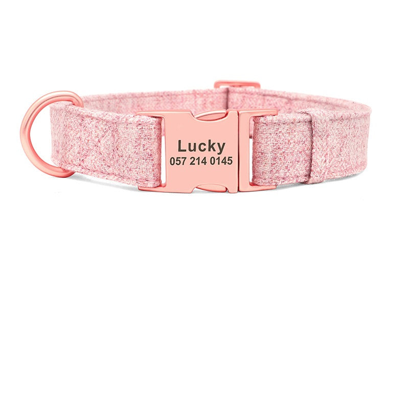 Pet Dog Collar Engraving Anti-Lost Traction Rope Supplies