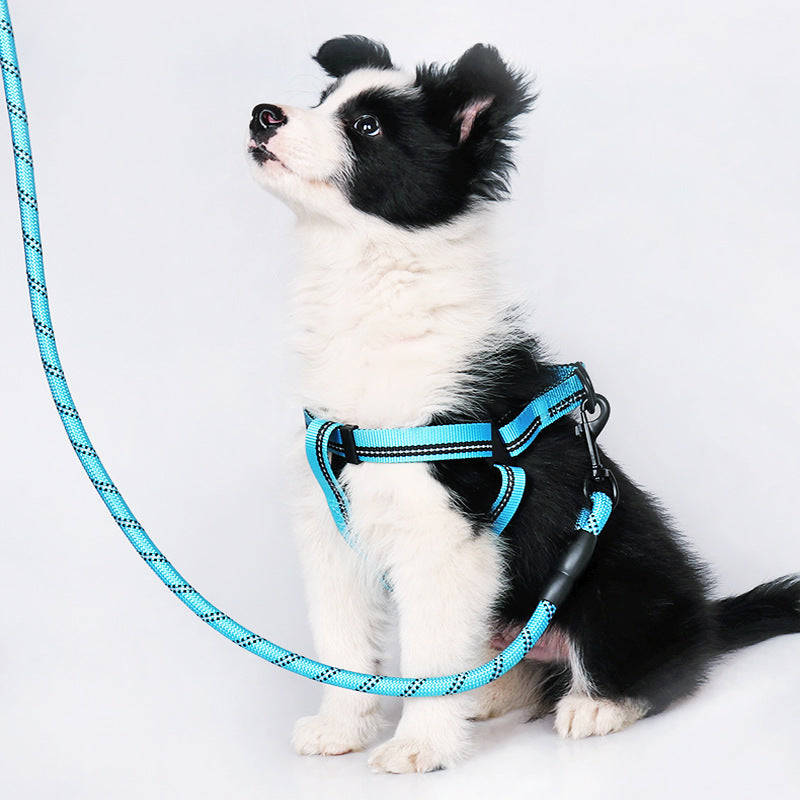 Reflective Dog Chest Back Traction Rope