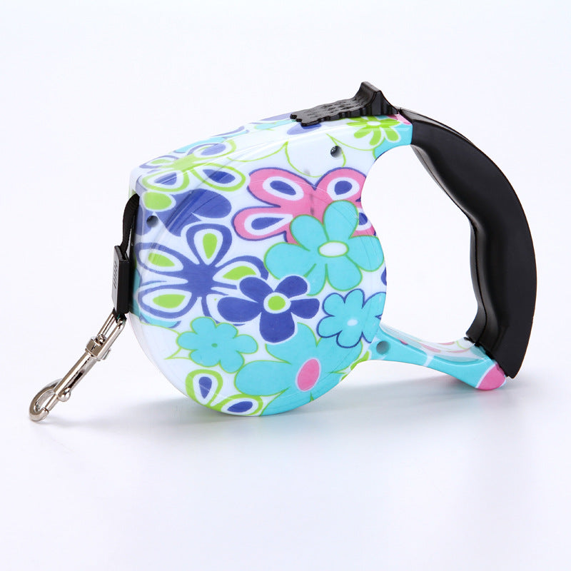 Automatic Cute Dog Walker Traction Rope Flat Rope Traction Device Dog Rope Multicolor