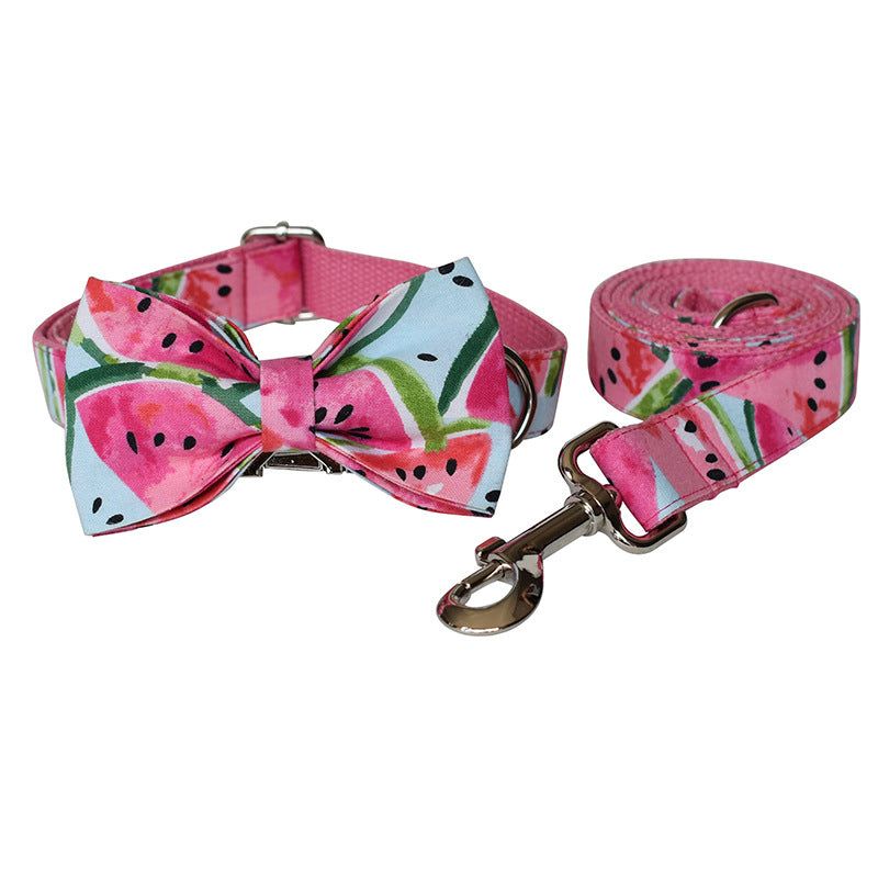 Floral Polyester Dog Collar