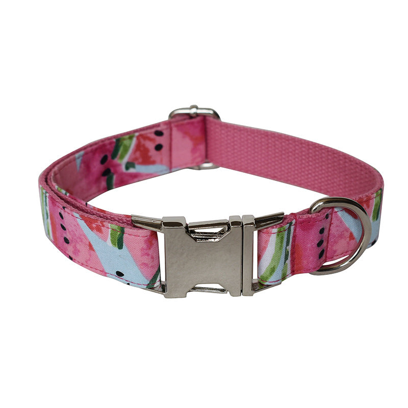 Floral Polyester Dog Collar