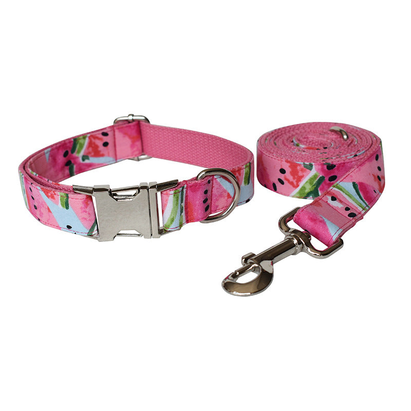 Floral Polyester Dog Collar