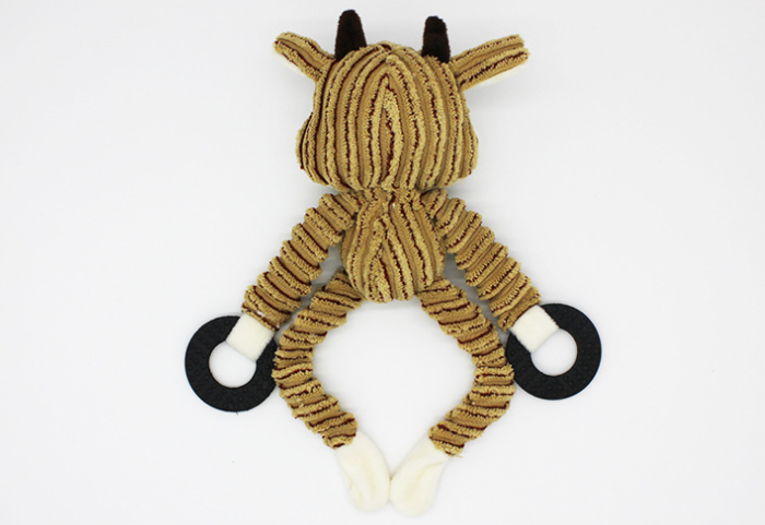 Pet Sounding Plush Toy Three-Color Rubber Ring Corduroy