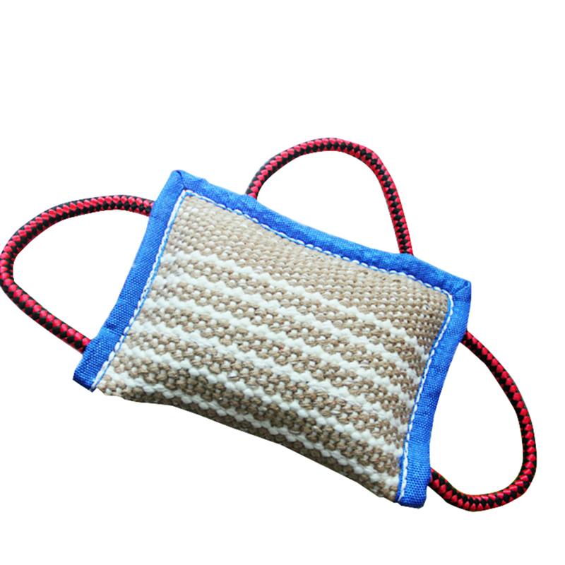 Thickened Hemp Three-Ring Bite Pillow, Hold And Take Training Bite Pillow