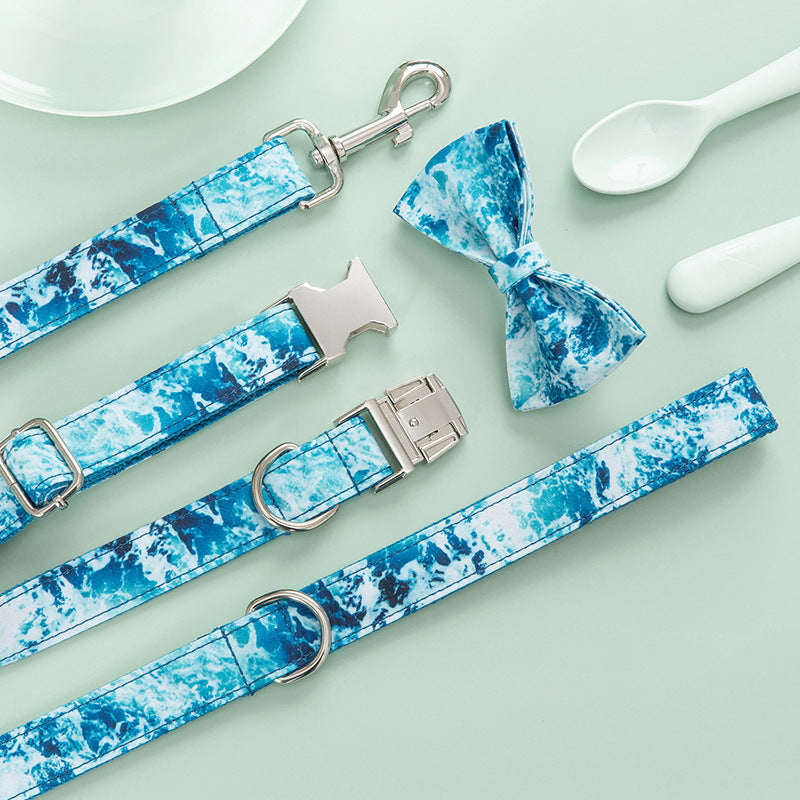 Custom Lettering Dog Collar Print Personality Suit