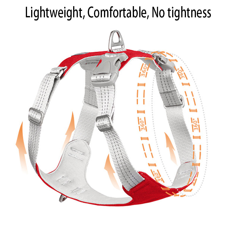 Breathable And Reflective Pet Chest Harness Traction Rope