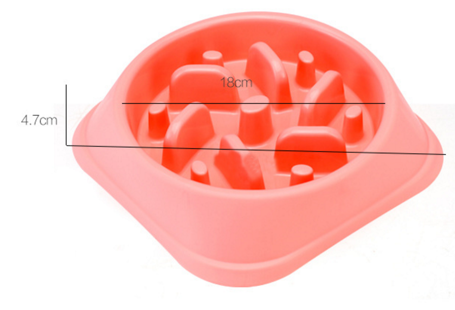 Anti-Choke Plastic Dog Bowl