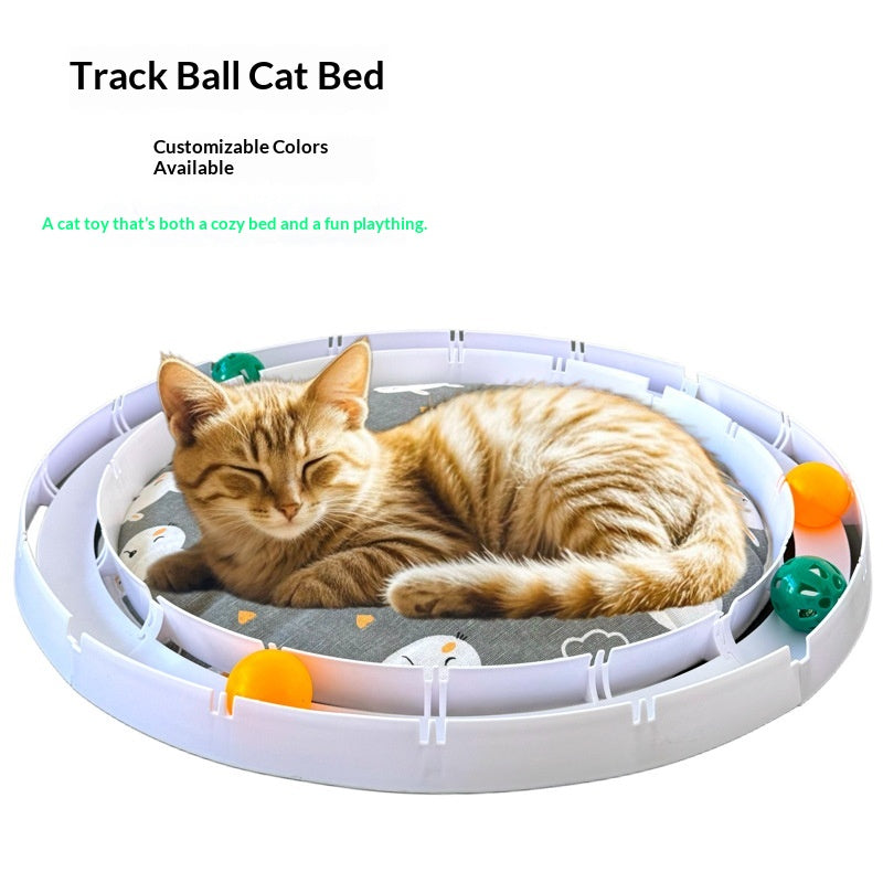 Fun-To-Assemble Track Ball Pet Bed
