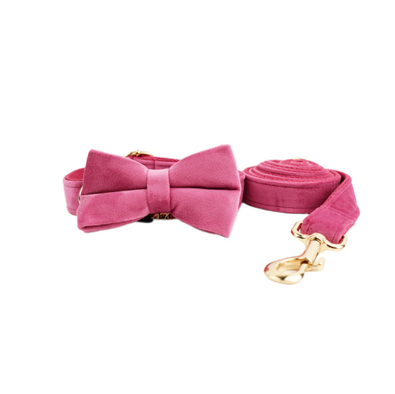 Velvet Pet Collar Traction Rope