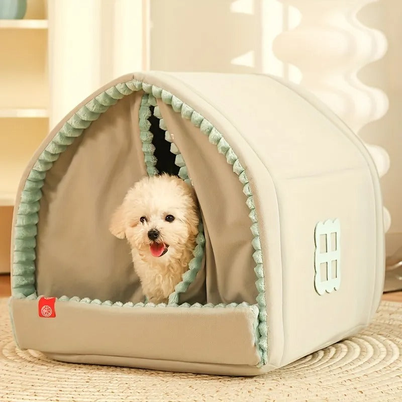 Winter Warm Closed Dog House