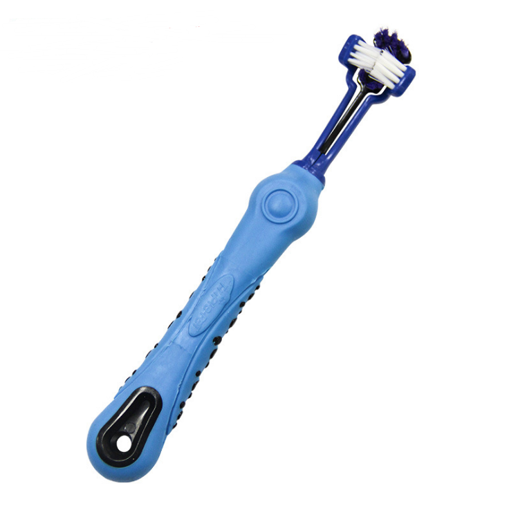 Three-Sided Pet Toothbrush for Teeth Care