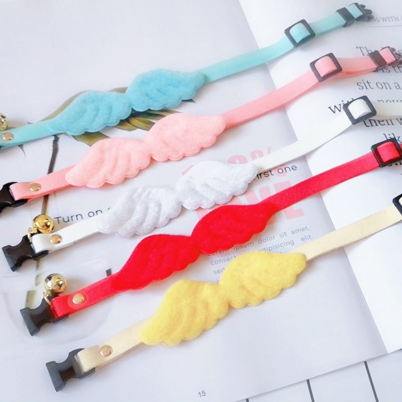 Dogcat Collar Bell Angel Wings Adjustable Collar