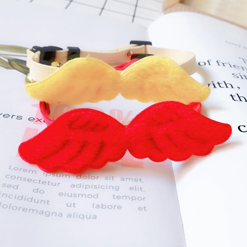 Dogcat Collar Bell Angel Wings Adjustable Collar