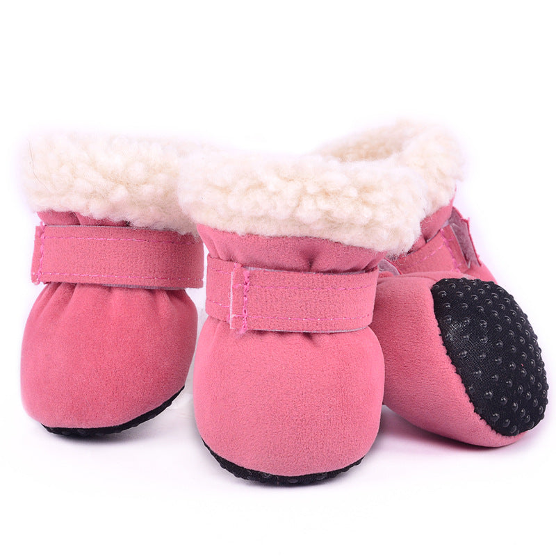 Simple Waterproof Warm Dog Shoes