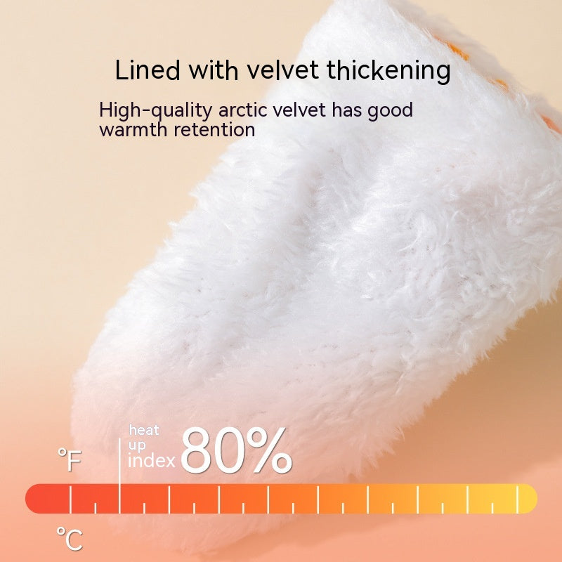 Plaid Velvet Soft-Soled Warm Dog Shoes