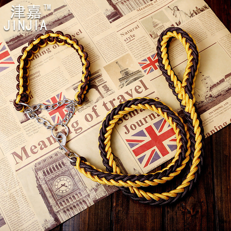 Strong Quality Dog Leashes Updated Color Col Stereotyped Rope Large Dog Leashes With P-Chain For Great Strength Dog