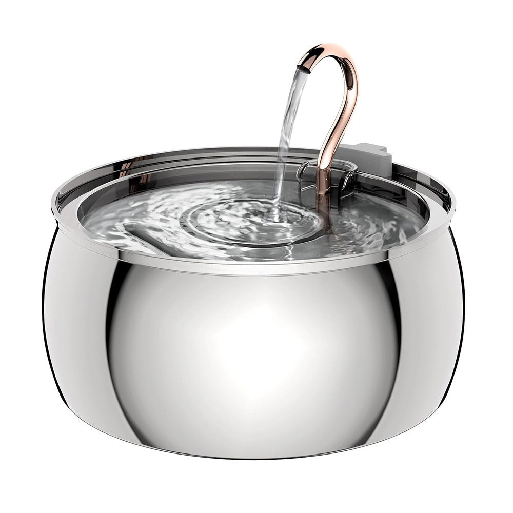 Pet 4L Water Drop Large Capacity With Window Stainless Steel Water Dispenser