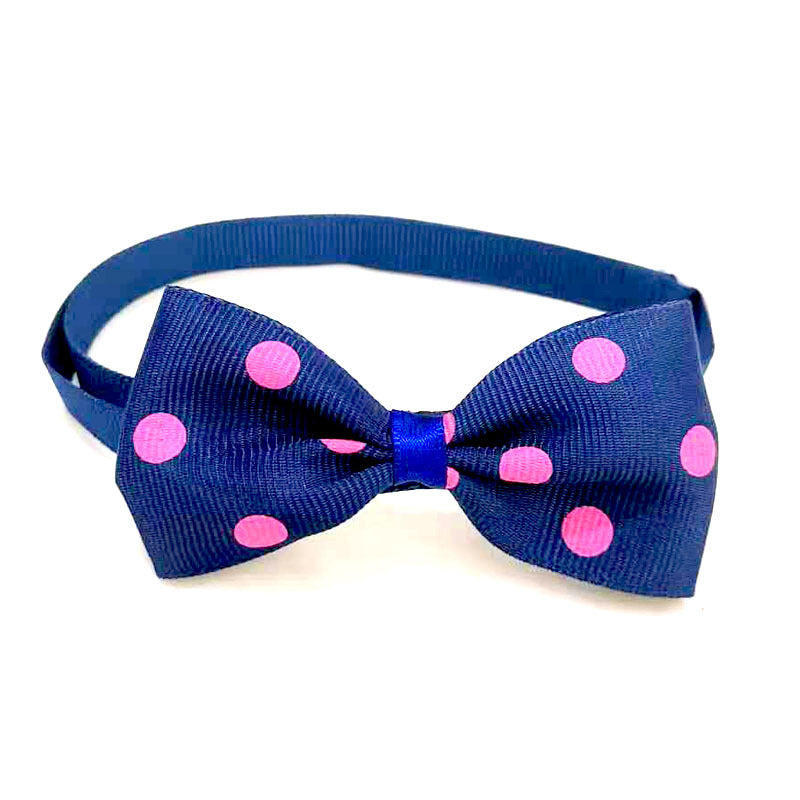 Polka Dot Ribbon Pet Bow Tie