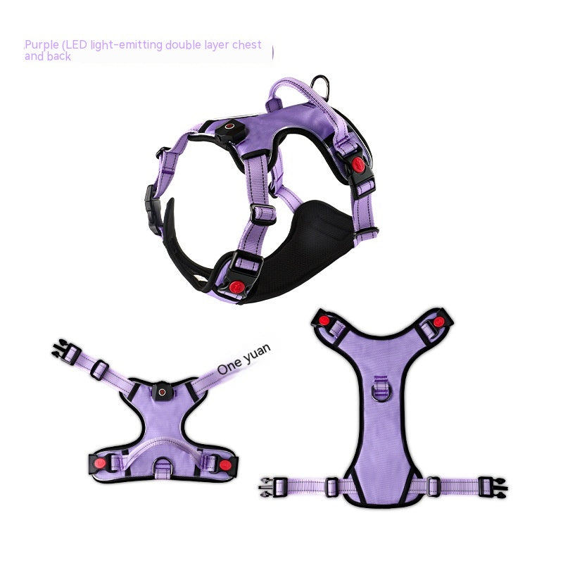 Usb Rechargeable Pet Led Luminous Chest Strap