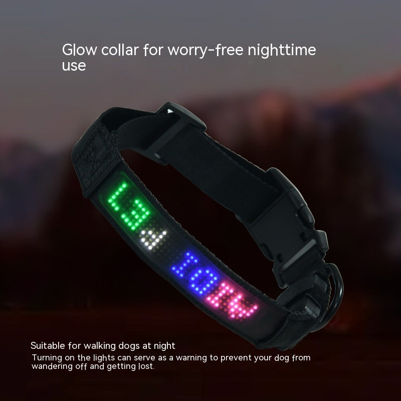 Pet Supplies Smart Tracking Device Mobile Phone App Control Diy Edit Anti-Lost Led Luminous Dog Harness