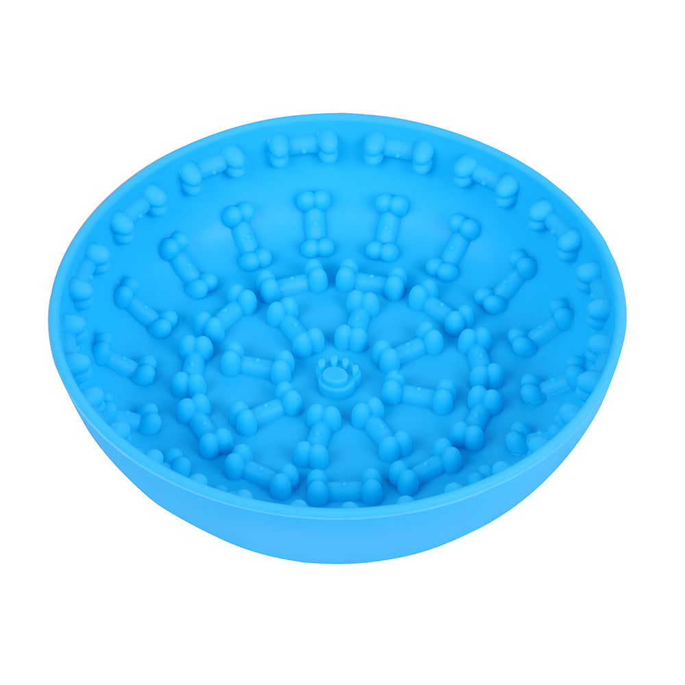 Suction Cup Non-Slip Silicone Pet Slow Feeding Bowl