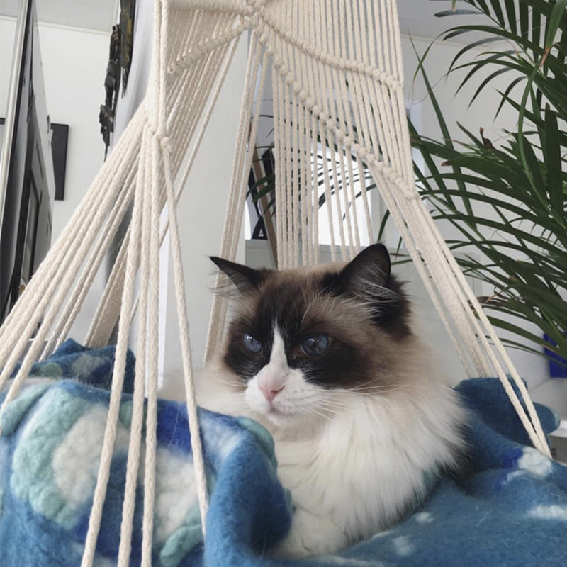 Handmade Macrame Pet Swing Bed