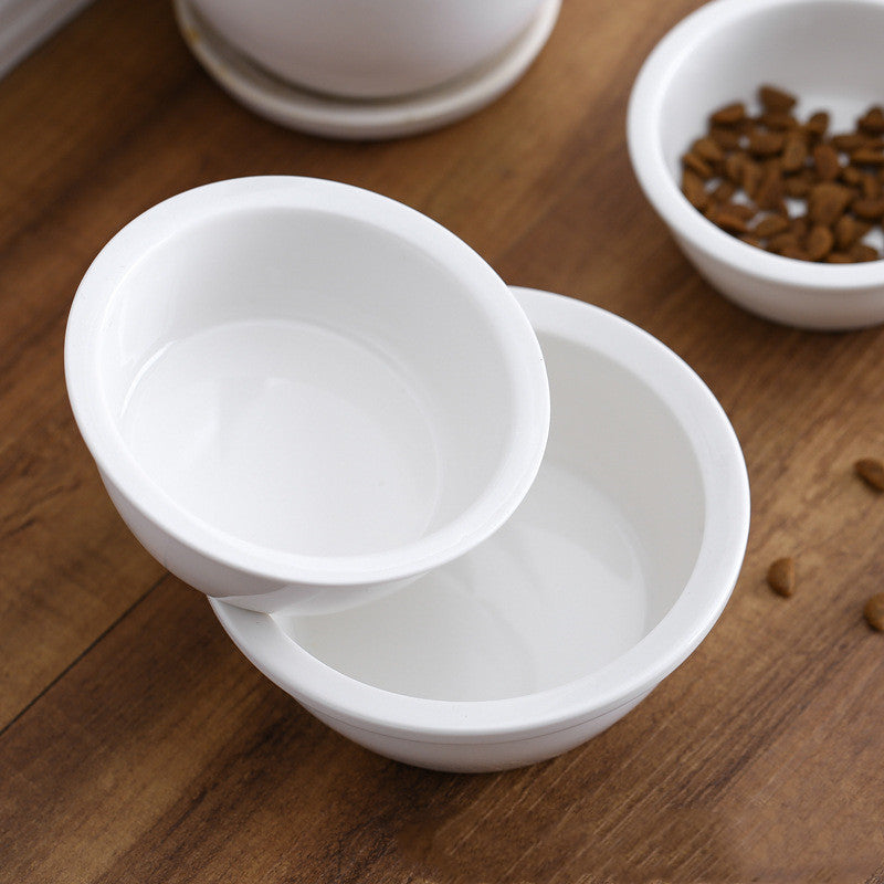 Ceramic Double Pet Food Bowl