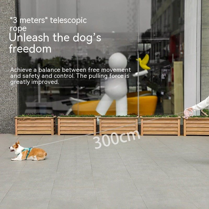 Automatic Retractable Dog Hand Holding Rope Led Lighting