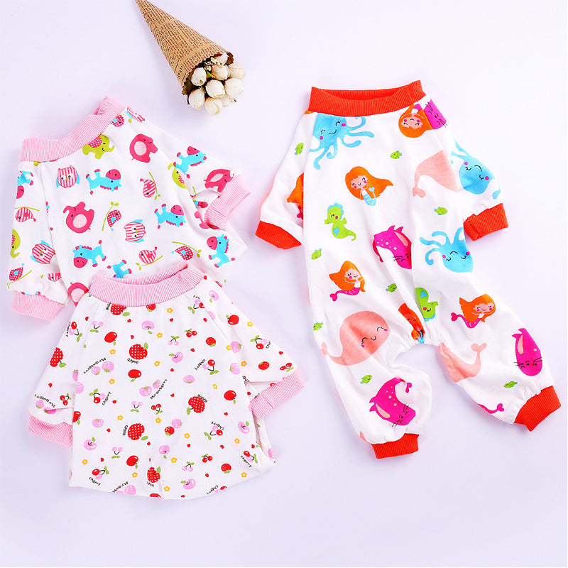 Cotton Four-Legged Knit Dog Clothes