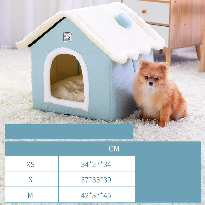 Warm Closed Dog Kennel House