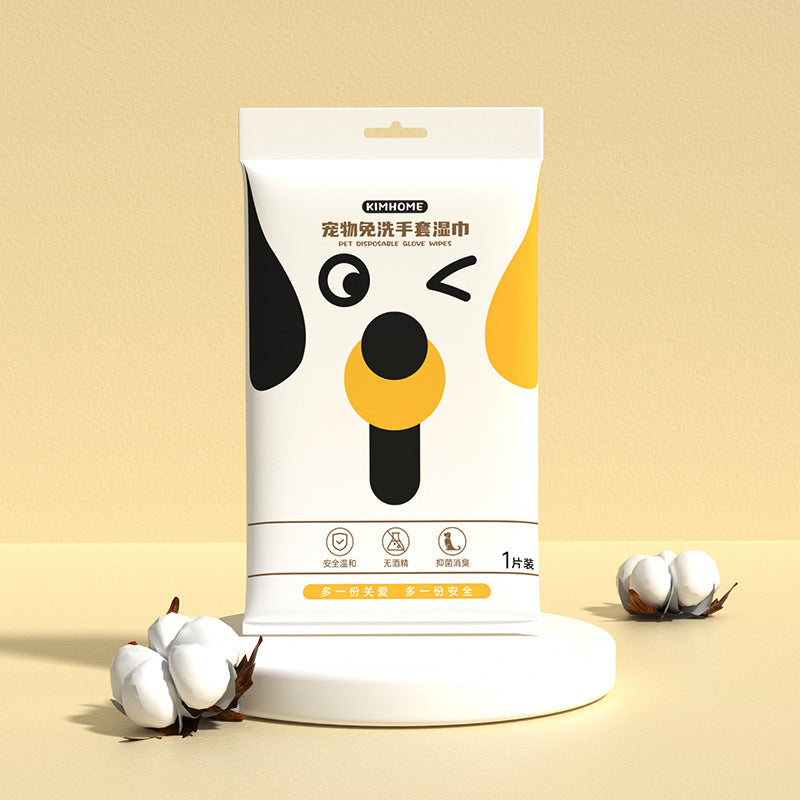 Disposable Dog Bath Wipes And Gloves